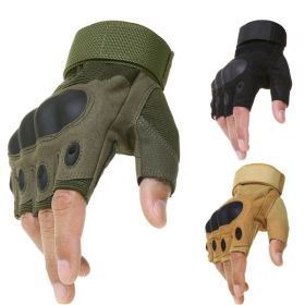 XG-TG2 Hard Knuckle Tactical Gloves (Half Finger) Military Style (Color: Army Green|Black|Khaki)